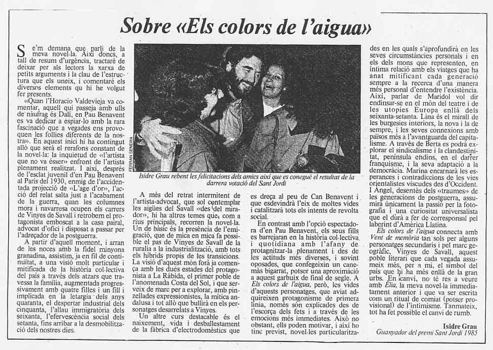Sobre els Colors de l'Aigua